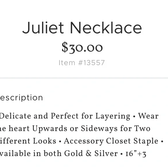 Park Lane Juliet Necklace Silver - Picture 4 of 4